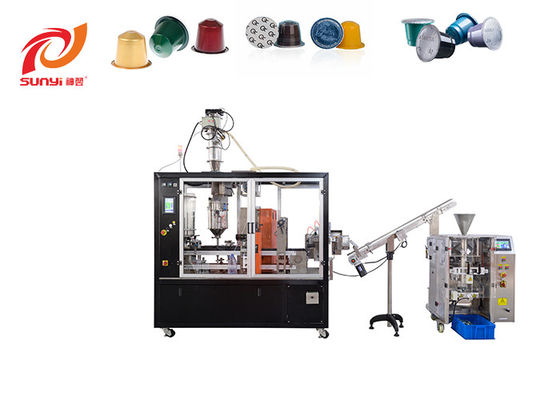 2021 Nespresso Compatible Coffee Filling Sealing Machine with Capsule Bagging Machine