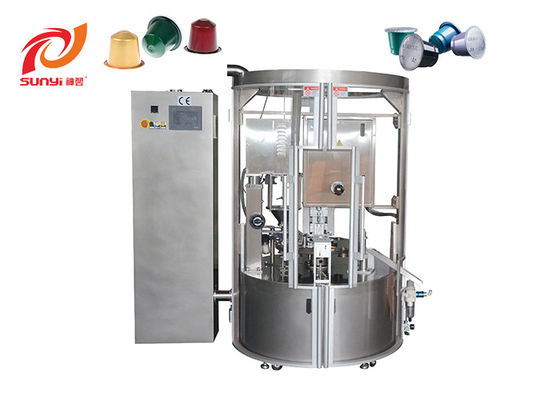 Rotary Type Nespresso Coffee Capsule Filling Sealing Machine With Less Than 1% Oxygen Remained